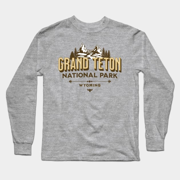 Grand Teton National Park Long Sleeve T-Shirt by ShopBuzz